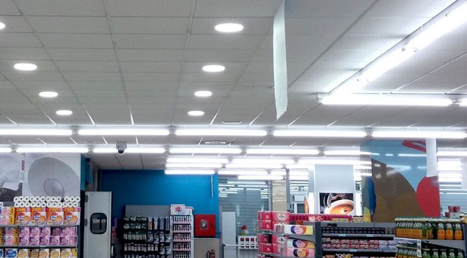 Iluminación LED en supermercados Superdumbo