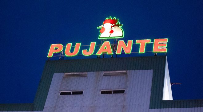 Detalle del proyecto de iluminación LED en Hijos de Juan Pujante Murcia